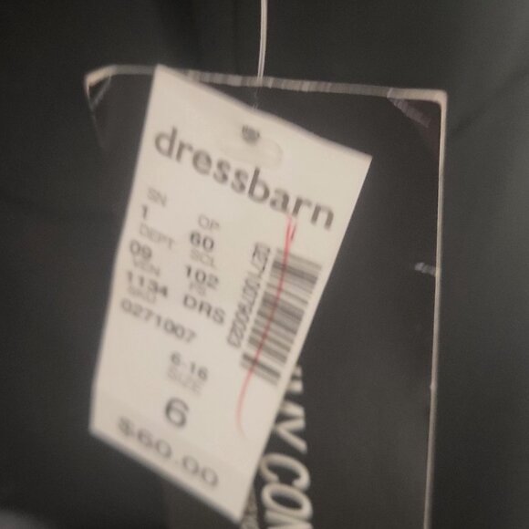 Dressbarn Size 6 Tummy Control Black Dress with tags - Picture 4 of 7